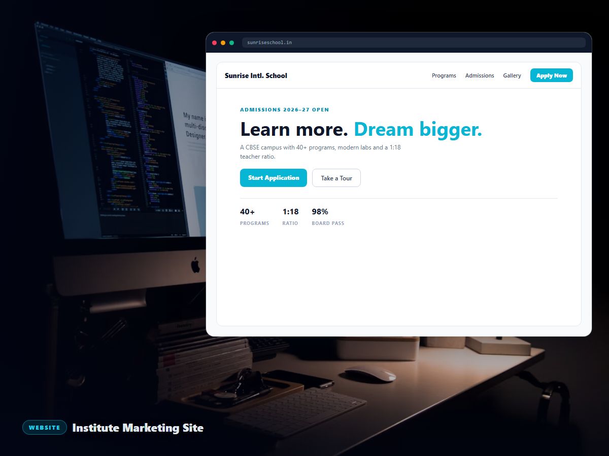Institute Marketing Site